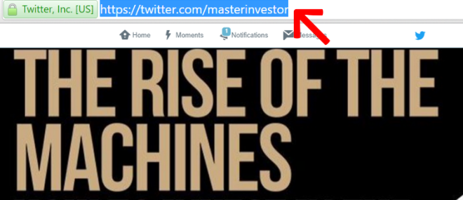 Master Investor changes its Twitter address