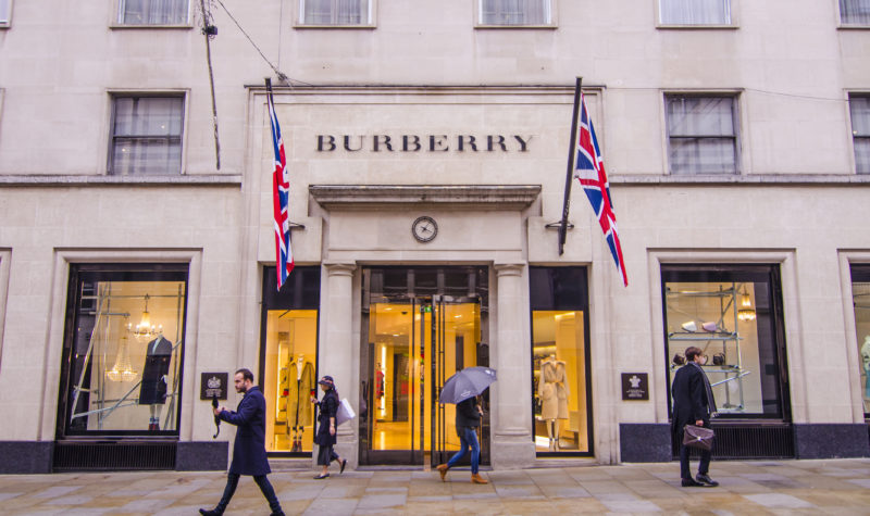 Burberry drops on quarterly trading update