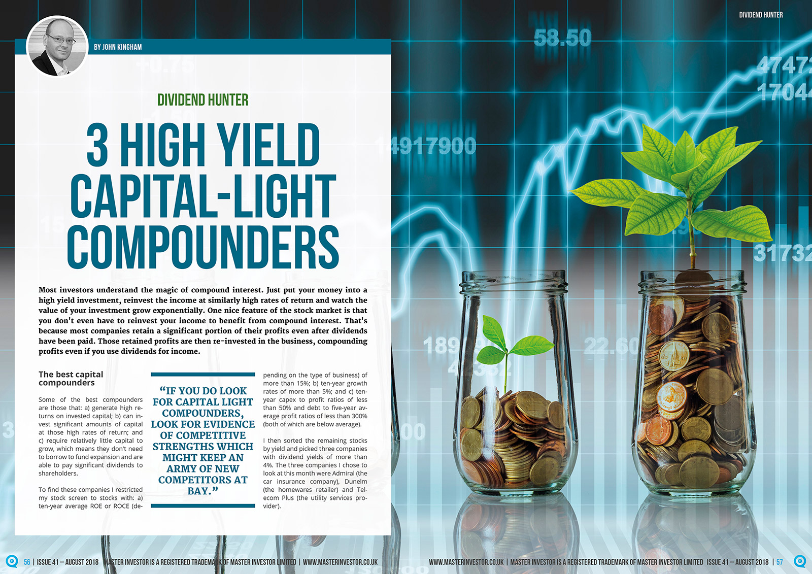 3 high yield capital light compounders