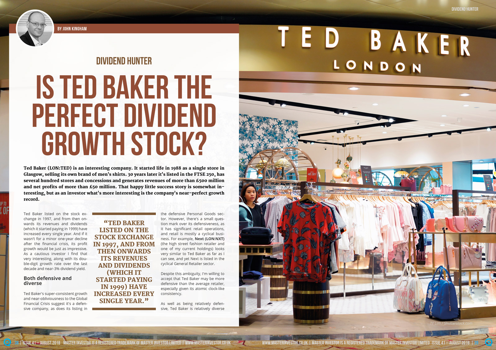 Is Ted Baker the perfect dividend growth stock?