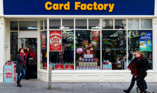 Card Factory struggles in first half